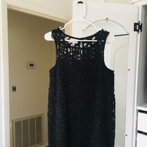 Black Eyelet Floral Dress